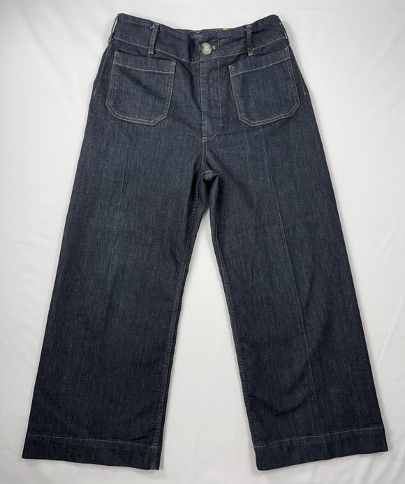 Anthropologie Maeve Denim - Anthropologie Maeve Women Size 30 Colette Wide-Leg Denim Crop Jeans High-Waist
